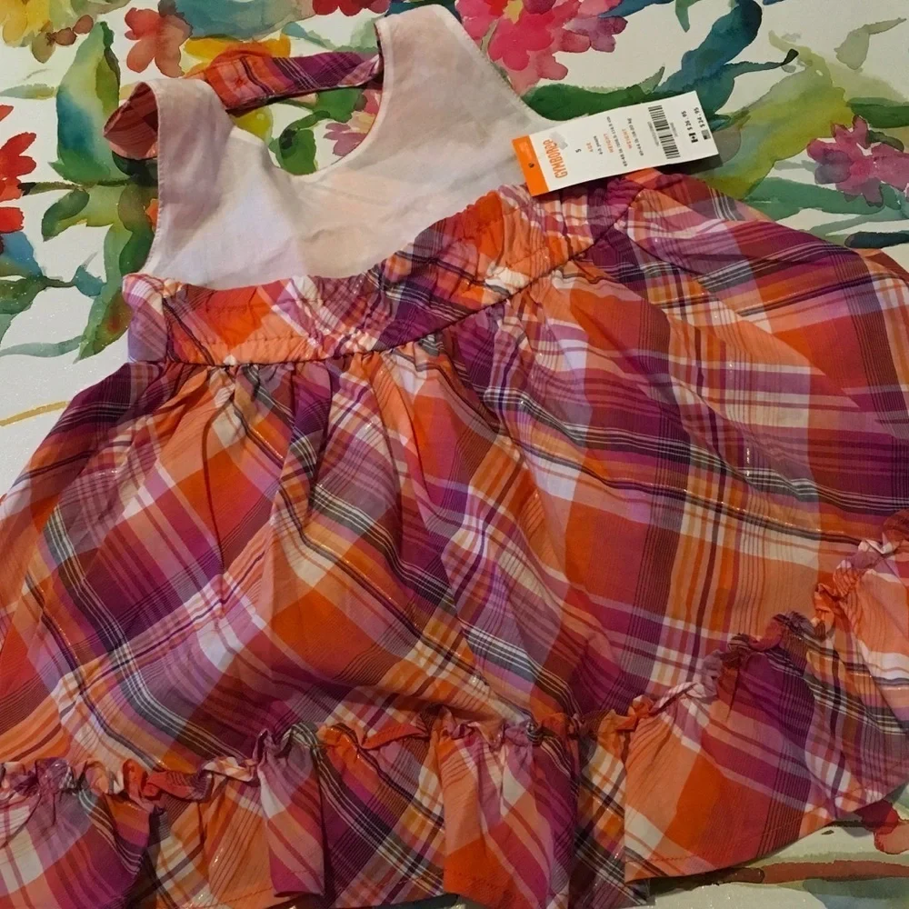 Gymboree size(5) orange and blue  girls set EUC